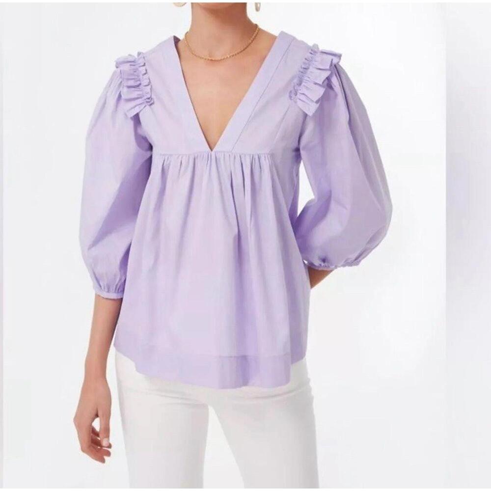 NWT Harshman Lilac Cheryl Blouse - Size Medium